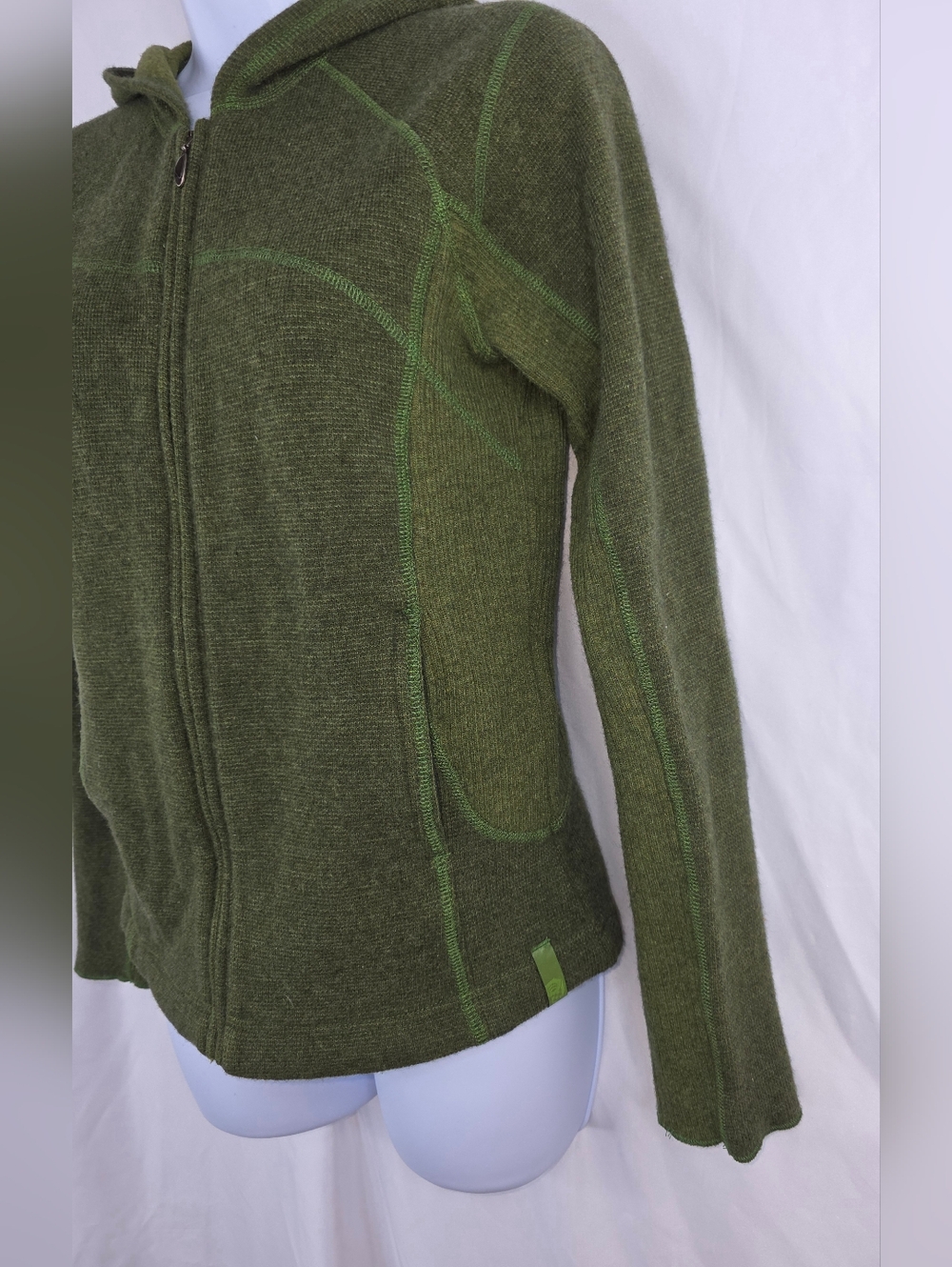 Mountain Hardwear Women's Hooded Jacket Size Small Full Zip Green AJ-3511 - Picture 3 of 9